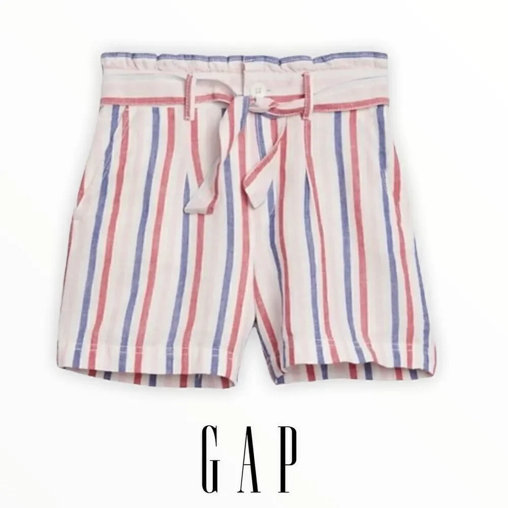 GAP Kids | Off White | PAPERBAG-WAIST HIGH RISE SHORTS